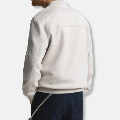 Men's Knitted Jacket – Minimalist Zip-Up – Casual Street Style Outerwear