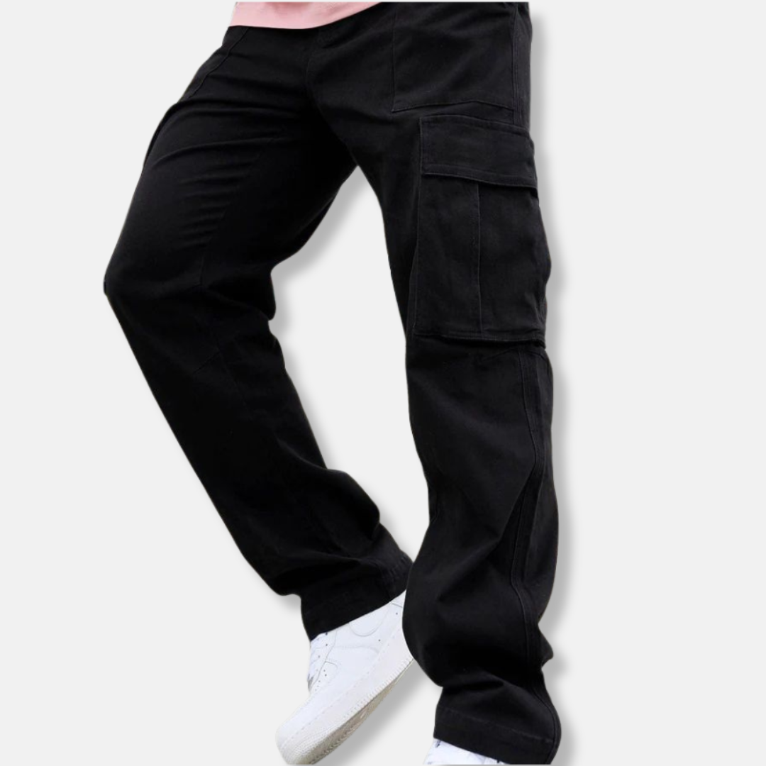 Theodore Loose Fit Cargo Pants | Cargo Pockets Full-Length Pants