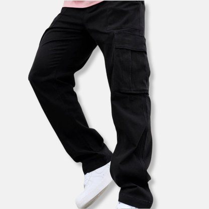 Theodore Loose Fit Cargo Pants | Cargo Pockets Full-Length Pants