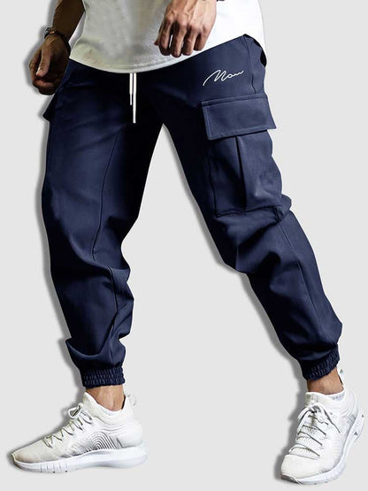Men’s Cargo Jogger Pants – Relaxed Fit – Cotton Blend – Elastic Waistband