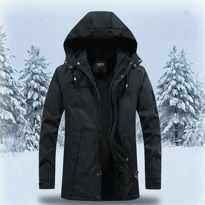 Leonardo Regular Fit Hooded Jacket | Fur Lined Zip Front Jacket