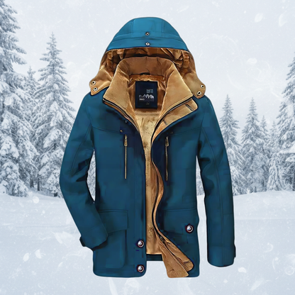 Theodore Quilted Utility Jacket | Hooded Button Front Utility Jacket