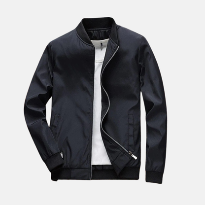 Men’s Bomber Jacket – Regular Fit – Wind-Resistant – Ribbed Trim – Zip Front