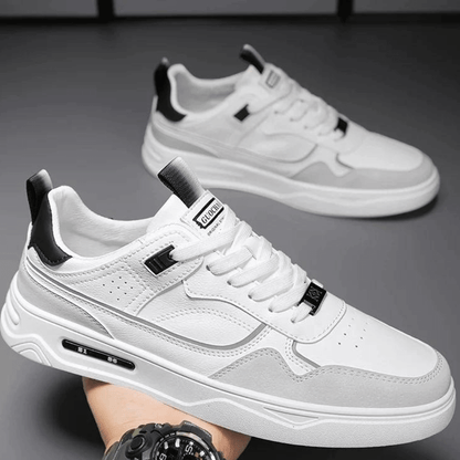 Men’s Sneakers – Leather Blend – Low Top – Non-Slip Sole – Casual Fit