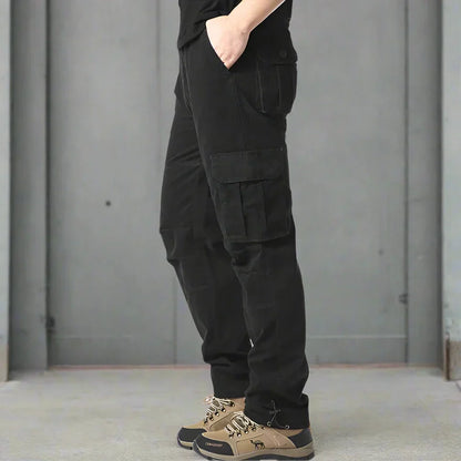 Men’s Cargo Pants – Relaxed Fit – Natural Fibers – Utility Pockets – Full Length