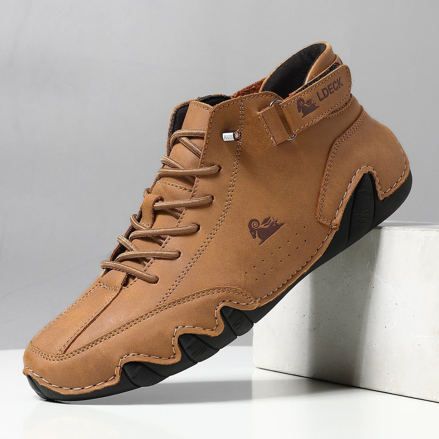 Men’s Barefoot Shoe – Minimalist Fit – Lace-Up with Strap – Flexible Non-Slip Sole
