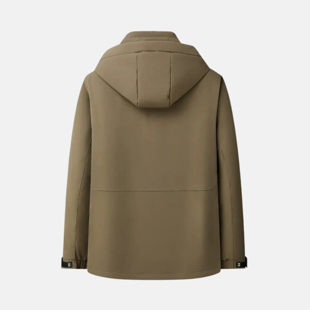 Arthur Hooded Down Jacket | Quilted Lining Pockets Down Jacket