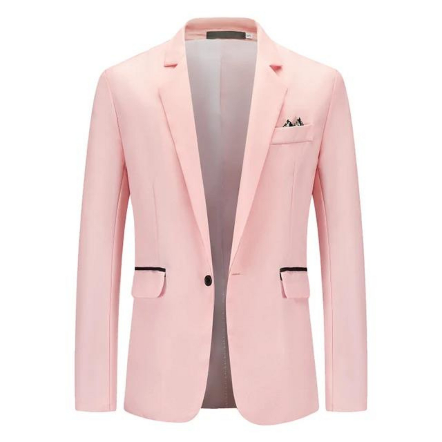 Men's Blazer – Tailored Slim Fit – Breathable Blend – Single Button – Notched Lapel