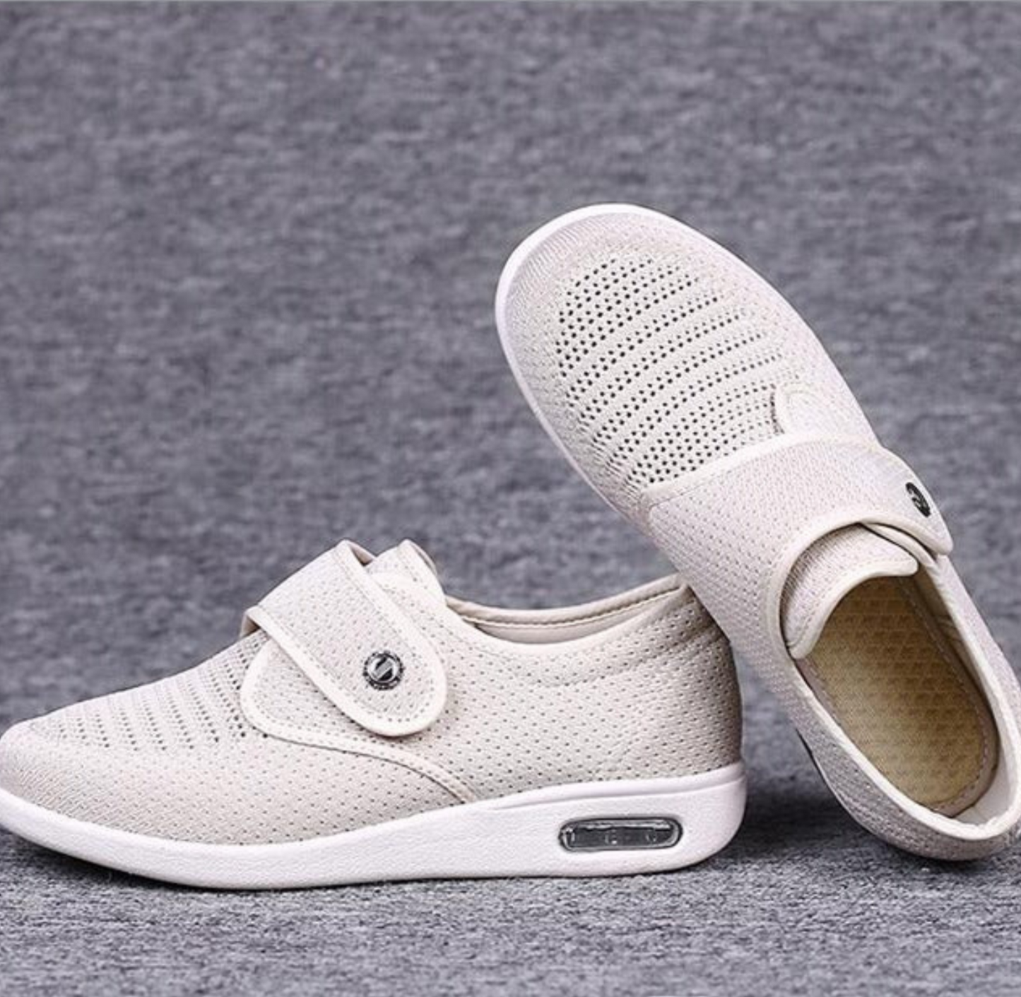 Women’s Supportive Shoes – Wide Fit – Adjustable Strap – Breathable Air Cushion Sole