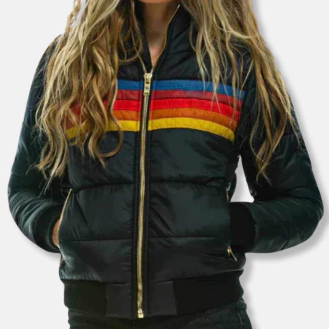 Sofia Vintage Colorful Puffer Jacket