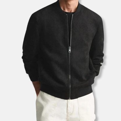 Men's Knitted Jacket – Minimalist Zip-Up – Casual Street Style Outerwear