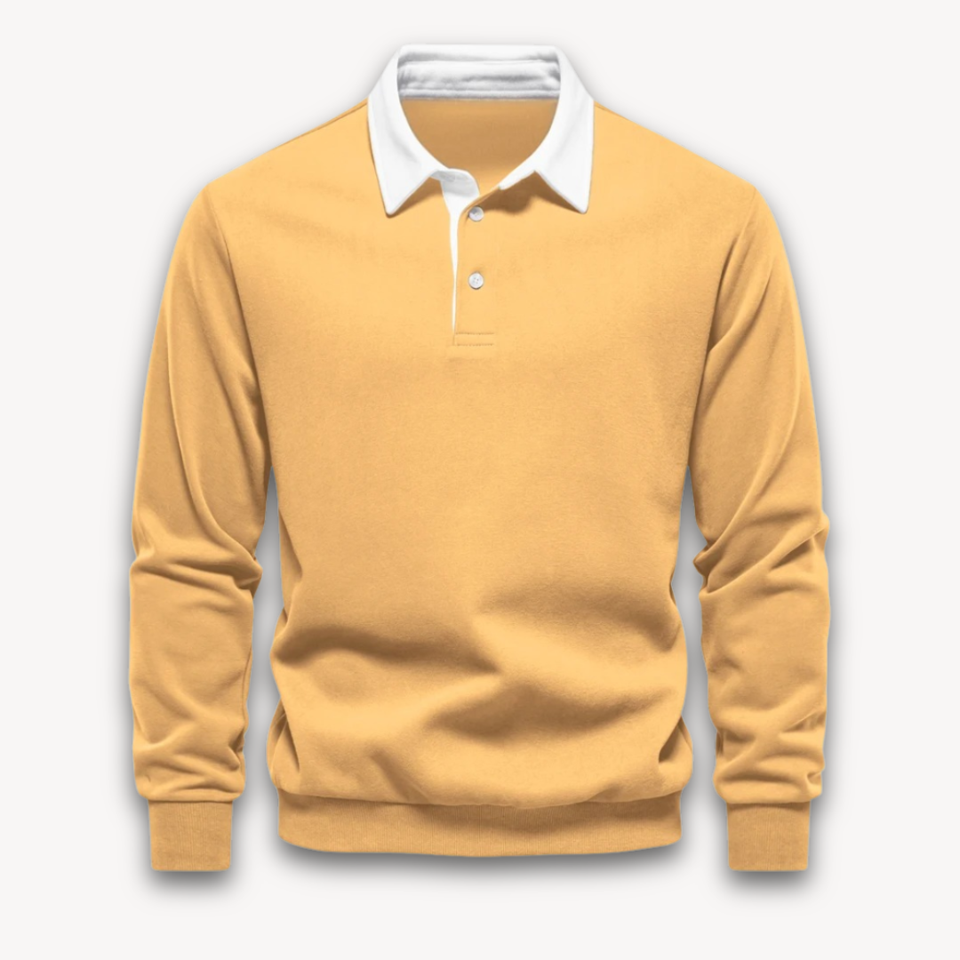 Men’s Polo Sweater – Soft Knit – Regular Fit – Long Sleeve Smart Casual Top