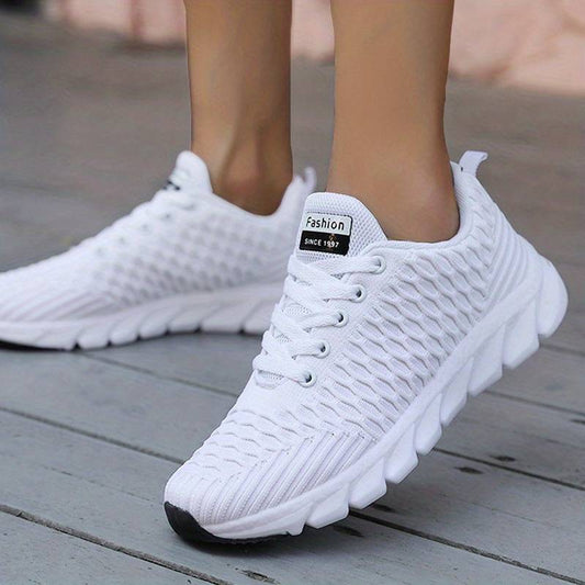 Women’s Sneakers – Knit Upper – Low Top – Breathable Fit – Memory Foam Cushioning