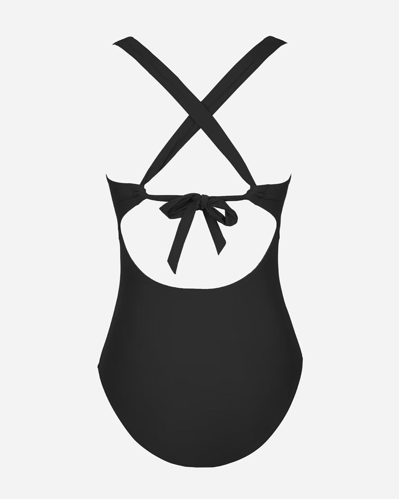 Women’s One-Piece Swimsuit – Shaping Fit – Deep V-Neck – Double Strap – Sleek Silhouette