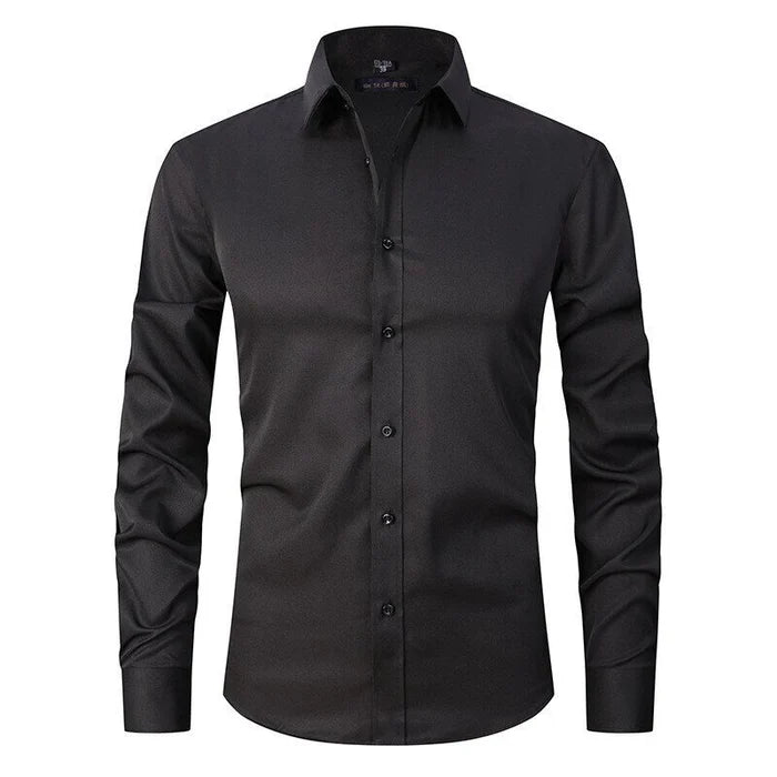 Men’s Shirt – Slim Fit – Stretch Comfort – Wrinkle-Free – Button-Down Collar