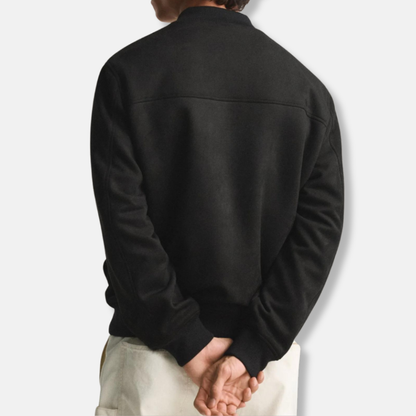 Men's Knitted Jacket – Minimalist Zip-Up – Casual Street Style Outerwear