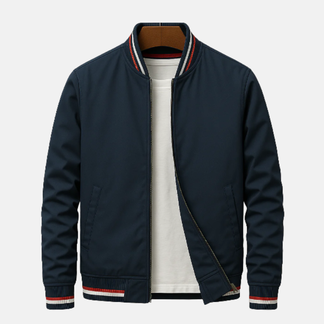 Men’s Bomber Jacket – Regular Fit – Zip-Up with Ribbed Trim and Pockets