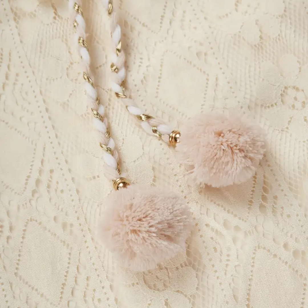 Women’s Midi Dress – Relaxed Fit – Lace Texture – Spaghetti Straps – Boho Style