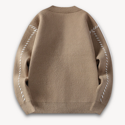 Men’s Knitted Cardigan – Oversized Fit – Soft Knit – Button-Up – Mid-Length Casual Layering
