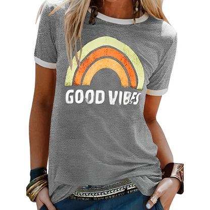 Women’s T-Shirt – Relaxed Fit – Graphic Front – Crew Neck Casual Wear