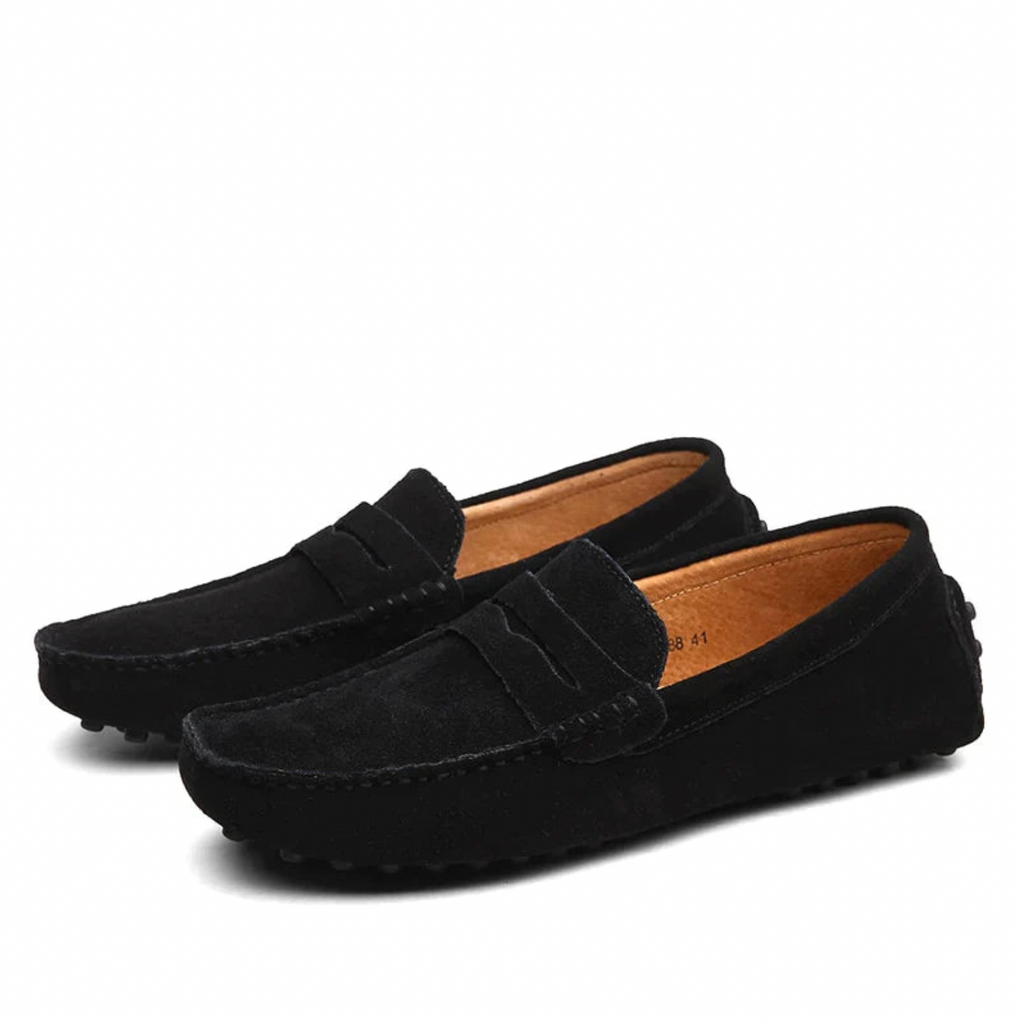 Men’s Loafers – Suede Look – Penny Strap – Slip-On – Low Profile Casual Fit