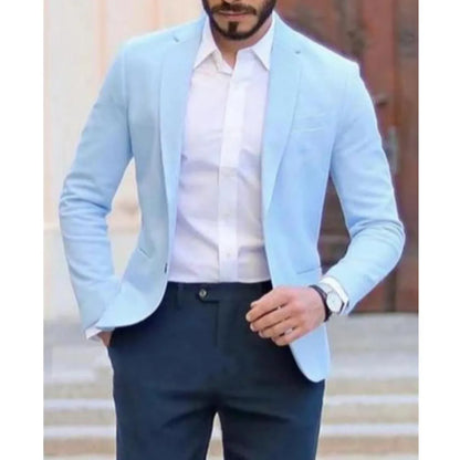 Men’s Blazer – Slim Fit – Breathable Blend – Single-Breasted – Classic Lapel