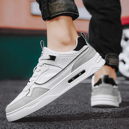 Men’s Sneakers – Leather Blend – Low Top – Non-Slip Sole – Casual Fit