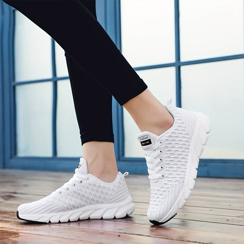 Women’s Sneakers – Knit Upper – Low Top – Breathable Fit – Memory Foam Cushioning