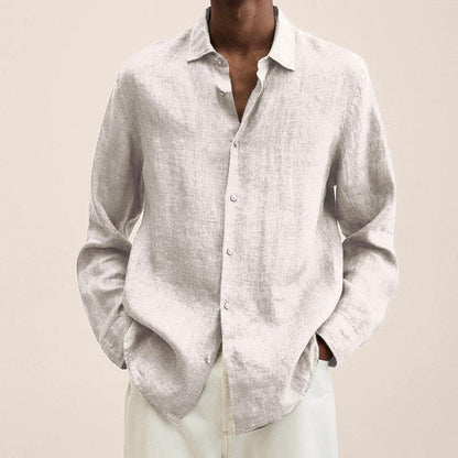 Men’s Button-Down Shirt – Relaxed Fit – Natural Fibers – Lightweight Casual Wear