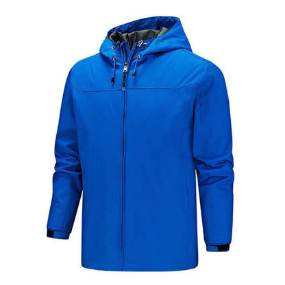 Men’s Rain Jacket – Water-Resistant – Regular Fit – Hooded – Adjustable Cuffs