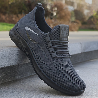 Men’s Athletic Sneakers – Lightweight Mesh – Breathable – Cushioned Flexible Sole