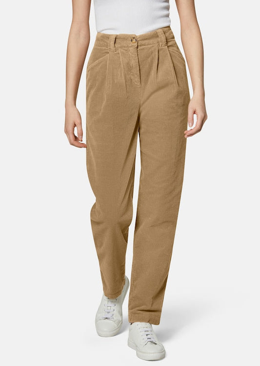 Tan Corduroy Trousers for Women