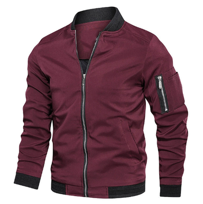 Men’s Bomber Jacket – Regular Fit – Zip Sleeve Pocket