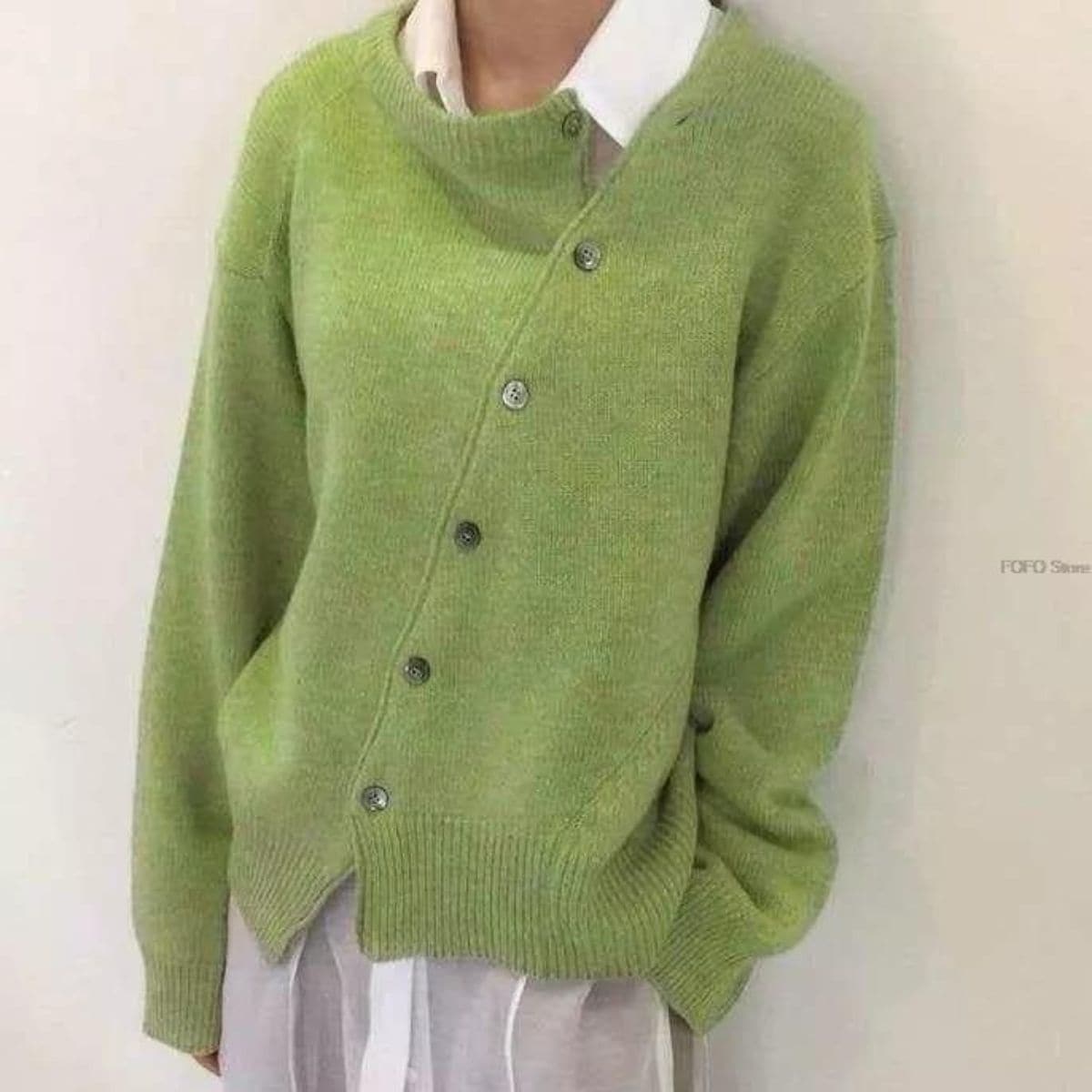 Women’s Sweater – Oversized Fit – Soft Knit – Button Front – Ribbed Trim Casual Style