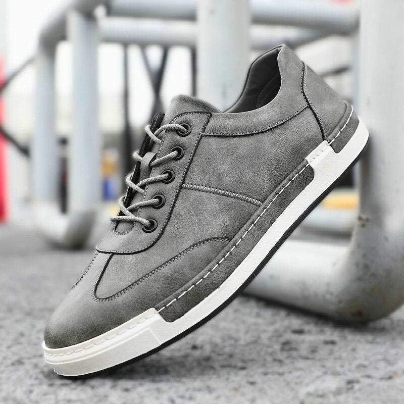 Men’s Low-Top Sneakers – Leather – Lace-Up – Durable Sole – Casual Everyday Fit