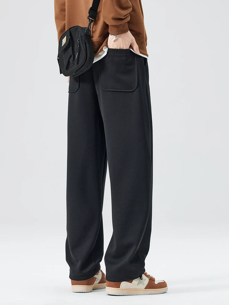 Theodore Wide-Leg Trouser | Pleated Belted Side Pockets Trouser