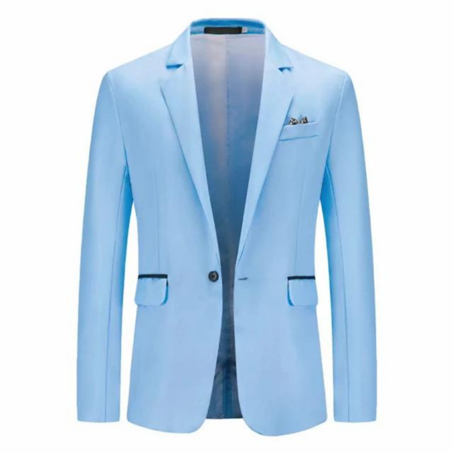 Men's Blazer – Tailored Slim Fit – Breathable Blend – Single Button – Notched Lapel