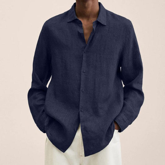 Men’s Button-Down Shirt – Relaxed Fit – Natural Fibers – Lightweight Casual Wear