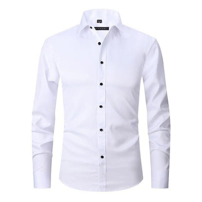 Men’s Shirt – Slim Fit – Stretch Comfort – Wrinkle-Free – Button-Down Collar