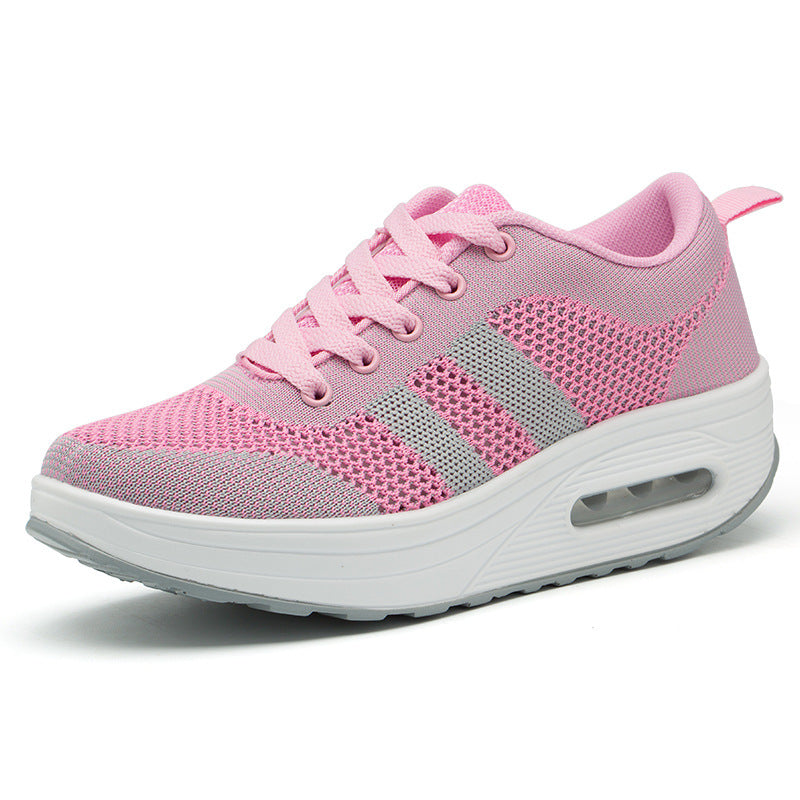 Women’s Athletic Shoes – Breathable Mesh – Air Cushion Sole – Supportive Lace-Up Fit