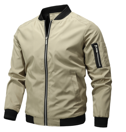 Men’s Bomber Jacket – Regular Fit – Zip Sleeve Pocket