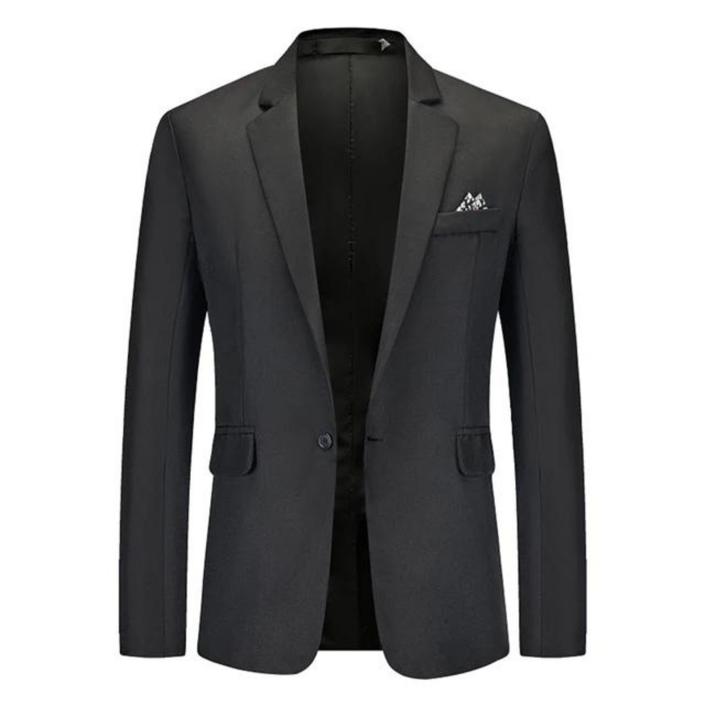 Men's Blazer – Tailored Slim Fit – Breathable Blend – Single Button – Notched Lapel