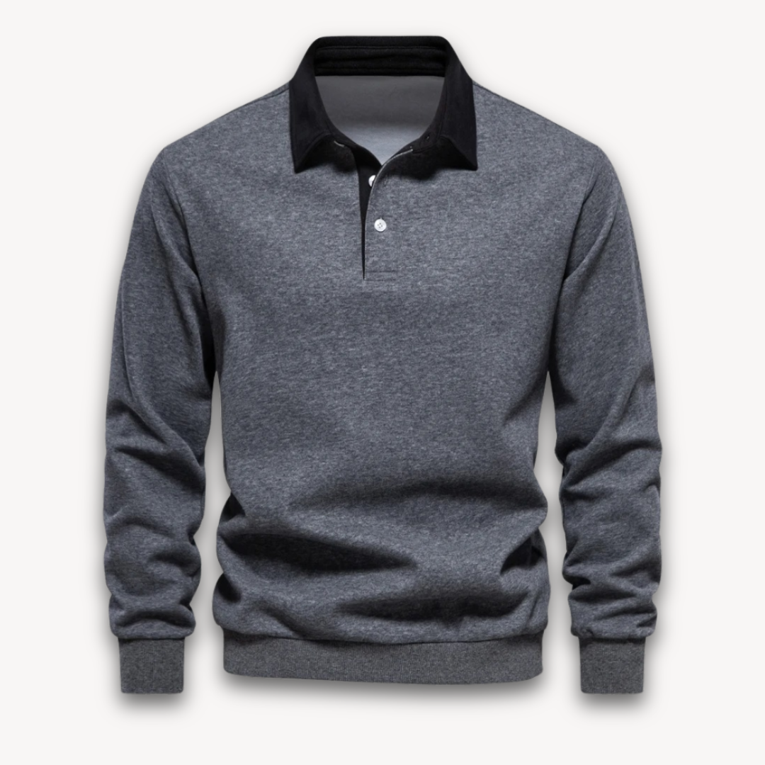 Men’s Polo Sweater – Soft Knit – Regular Fit – Long Sleeve Smart Casual Top