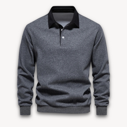 Men’s Polo Sweater – Soft Knit – Regular Fit – Long Sleeve Smart Casual Top