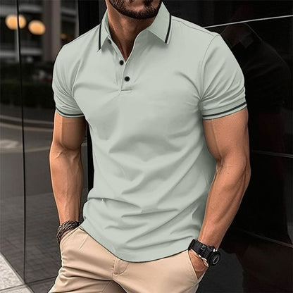 Men’s Polo Shirt – Slim Fit – Soft Knit – Ribbed Collar – Short Sleeve Casual Wear