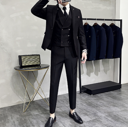 Men’s Three-Piece Suit – Tailored Fit – Double-Breasted Jacket