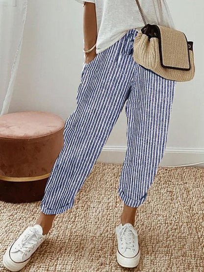 Women’s Full-Length Pants – Relaxed Fit – Breathable Fabric – Drawstring Waistband