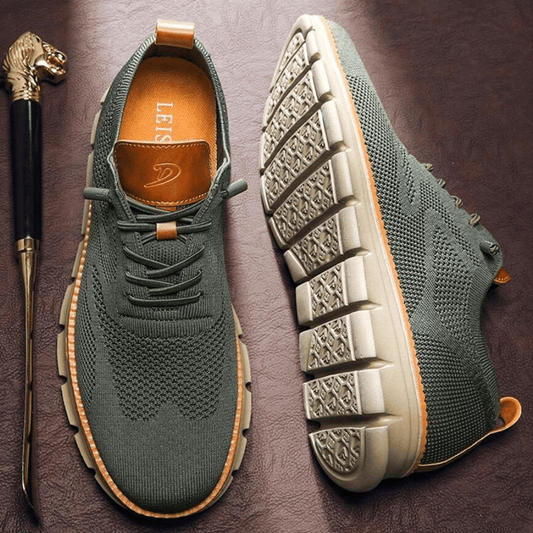 Men’s Sneakers – Knit Upper – Lace-Up Design – Supportive Sole – Casual Fit