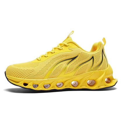 Men's Low-Top Sneaker - Knit Mesh - Lace-Up - Cushioned Sculpted Sole