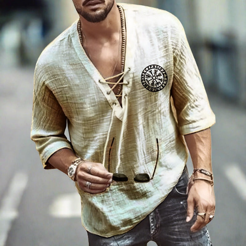 Rustic Linen Shirt: Meets Style for Men